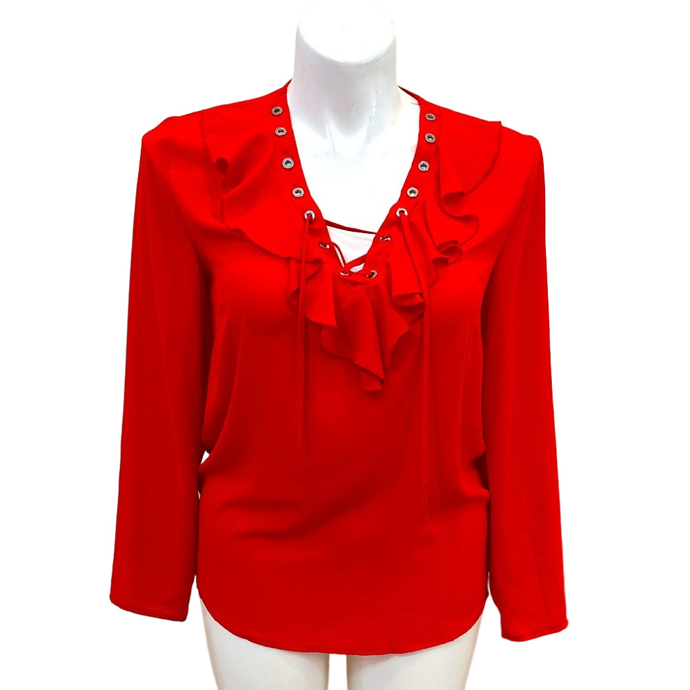 Línea Domani Ruffled Blouse Size M